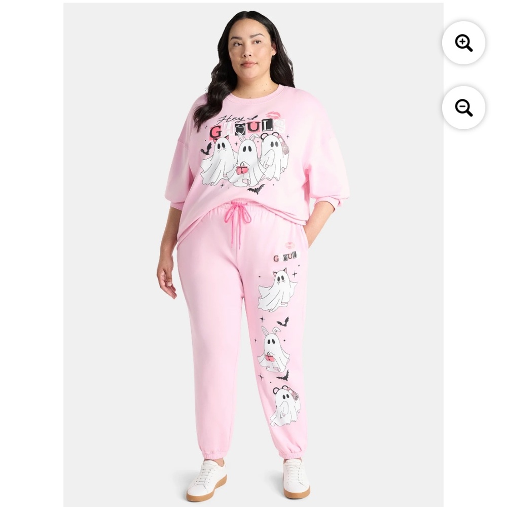 License Hey Ghouls Women’s Sweet Lilac Joggers Size Small NWT - Picture 3 of 6
